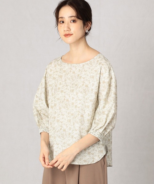 Comme Ca Mature(コムサマチュア)の「フラワープリント ブラウス(シャツ/ブラウス・レディース・ブラック/ブラウン/アイボリー・MEDIUM/LARGE)」の2枚目の写真