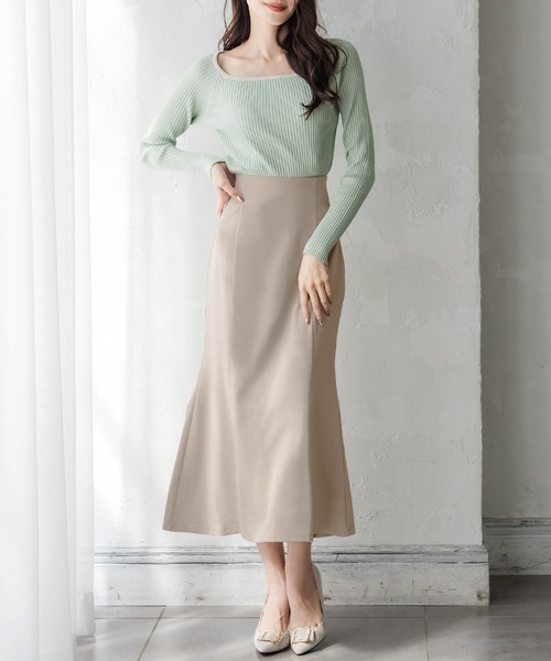 Julia Boutique（ジュリアブティック）の「ロング丈チューリップスカート/21536（スカート・レディース・ホワイト/グリーン系/オレンジ/ブラック/ピンク/ブルー/ベージュ/ベージュ系・LONG）」の15枚目の写真