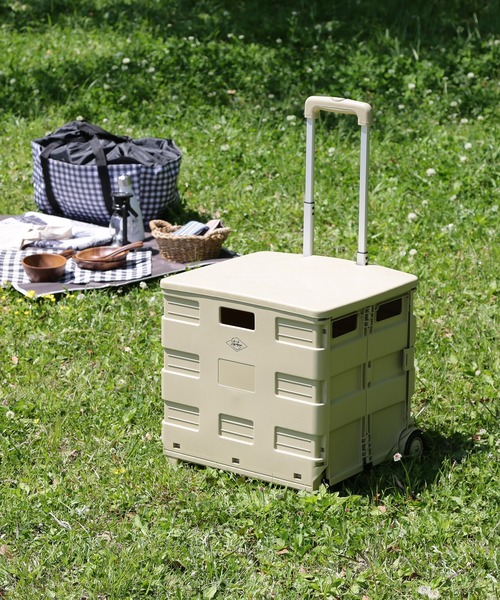 【セール】折りたたみキャリーカート バスケットトローリーLサイズ(アウトドアグッズ)|emesuelee(エメスーリー)