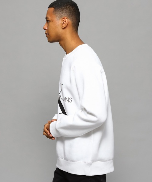 Calvin Klein（カルバン・クライン）の「A REG モノグラム フリース スウェットシャツ（スウェット・メンズ・ホワイト/ブラック/ダークグレー・L/M/S/XL）」の22枚目の写真