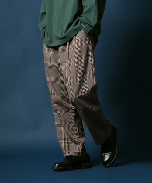 ANPAS(アンパス)の「TR Wide Tapered Pants/TR ワイドテーパードパンツ スラックス カラーパンツ(スラックス・メンズ・ブラック/ベージュ/オリーブ/チェック/グレイッシュベージュ/グレイッシュブルー/ベージュ系その他/グリーン/カーキ/モカ/ブルー・LL/M/L)」の11枚目の写真