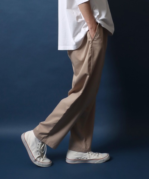 ANPAS(アンパス)の「TR Wide Tapered Pants/TR ワイドテーパードパンツ スラックス カラーパンツ(スラックス・メンズ・ブラック/ベージュ/オリーブ/チェック/グレイッシュベージュ/グレイッシュブルー/ベージュ系その他/グリーン/カーキ/モカ/ブルー・LL/M/L)」の16枚目の写真