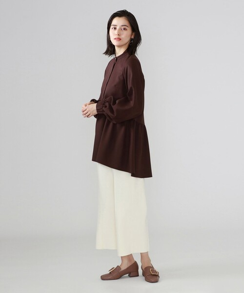 CAST:（キャストコロン）の「セミワイドニットパンツ（その他パンツ・レディース・オフホワイト/ブラック/ブラウン系その他5・M/S/L）」の10枚目の写真