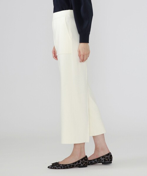CAST:（キャストコロン）の「セミワイドニットパンツ（その他パンツ・レディース・オフホワイト/ブラック/ブラウン系その他5・M/S/L）」の11枚目の写真