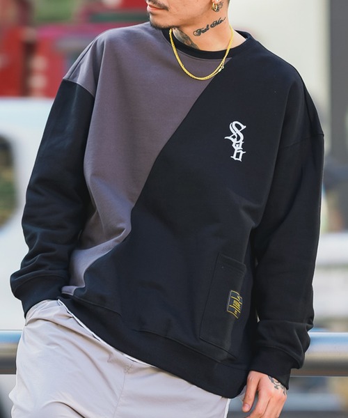 Subciety(サブサエティ)の「Kesagiri SWEAT(スウェット・メンズ・ブラック/ブラウン・SMALL/MEDIUM/LARGE/X-LARGE)」の2枚目の写真