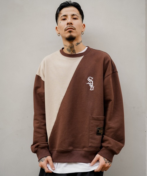 Subciety(サブサエティ)の「Kesagiri SWEAT(スウェット・メンズ・ブラック/ブラウン・SMALL/MEDIUM/LARGE/X-LARGE)」の13枚目の写真