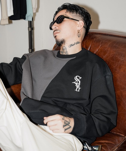 Subciety(サブサエティ)の「Kesagiri SWEAT(スウェット・メンズ・ブラック/ブラウン・SMALL/MEDIUM/LARGE/X-LARGE)」の12枚目の写真