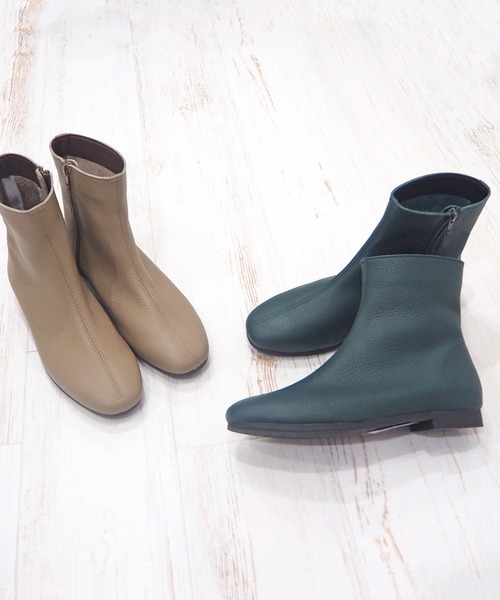 防水 シンプルショートブーツ