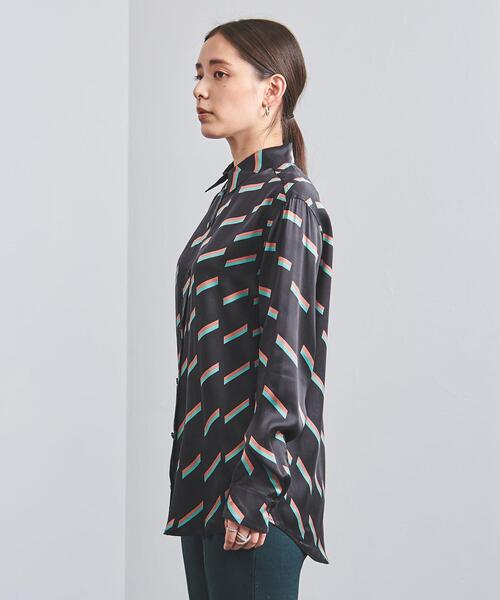 EQUIPMENT（エキップモン）の「＜EQUIPMENT（エキップモン）＞SIGN MLT プリント シャツ ■■■（シャツ/ブラウス・レディース・ネイビー・S）」の6枚目の写真