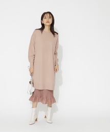 NATURAL BEAUTY BASIC | レイヤードニットワンピース(ワンピース)