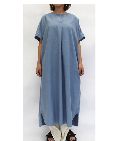 MANASTASH(マナスタッシュ)の「MANASTASH/マナスタッシュ W's HEMP POP DRESS ウィメンズ ヘンプポップワンピース(ワンピース・レディース・ライトブルー/ブラック/ライム・MEDIUM)」の1枚目の写真