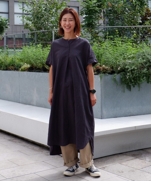 MANASTASH(マナスタッシュ)の「MANASTASH/マナスタッシュ W's HEMP POP DRESS ウィメンズ ヘンプポップワンピース(ワンピース・レディース・ライトブルー/ブラック/ライム・MEDIUM)」の8枚目の写真
