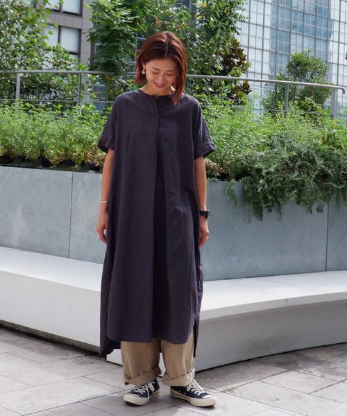 MANASTASH(マナスタッシュ)の「MANASTASH/マナスタッシュ W's HEMP POP DRESS ウィメンズ ヘンプポップワンピース(ワンピース・レディース・ライトブルー/ブラック/ライム・MEDIUM)」の6枚目の写真