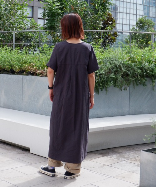 MANASTASH(マナスタッシュ)の「MANASTASH/マナスタッシュ W's HEMP POP DRESS ウィメンズ ヘンプポップワンピース(ワンピース・レディース・ライトブルー/ブラック/ライム・MEDIUM)」の5枚目の写真
