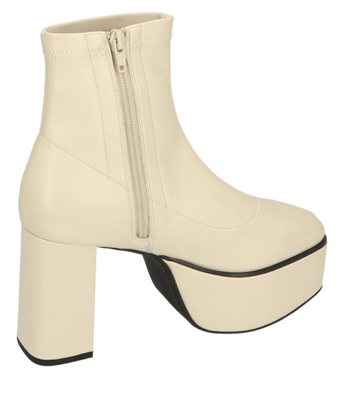 ORiental TRaffic（オリエンタルトラフィック）の「厚底プラットフォームストレッチブーツ/11423（ブーツ・レディース・ホワイト/ブラック・LL/3L/SS/S/M/L）」の18枚目の写真