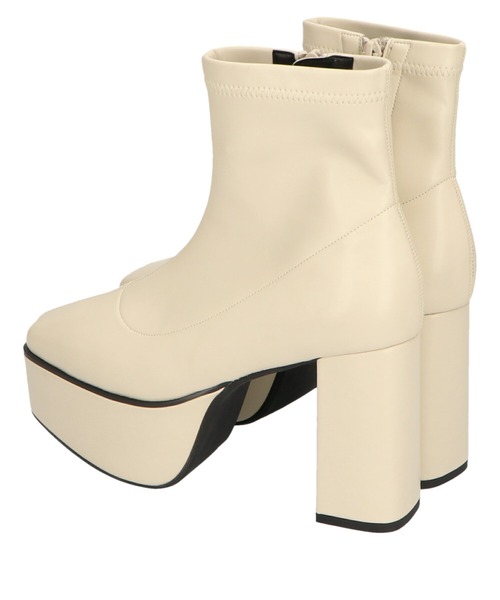 ORiental TRaffic（オリエンタルトラフィック）の「厚底プラットフォームストレッチブーツ/11423（ブーツ・レディース・ホワイト/ブラック・LL/3L/SS/S/M/L）」の12枚目の写真