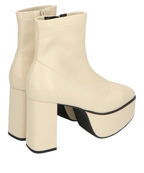 ORiental TRaffic（オリエンタルトラフィック）の「厚底プラットフォームストレッチブーツ/11423（ブーツ・レディース・ホワイト/ブラック・LL/3L/SS/S/M/L）」の13枚目の写真