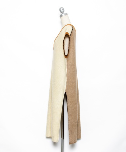 AS KNOW AS PINKY（アズノゥアズピンキー）の「ステッチ色きかせロングベスト（ベスト・レディース・マルチ/ホワイト系その他/ブラック系その他・FREE）」の10枚目の写真