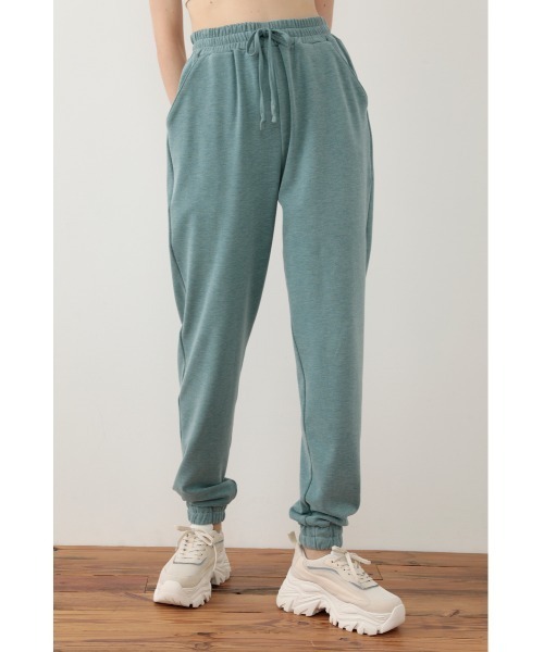 SLY（スライ）の「Sly Skin SOFT SWEAT JOGGER PT ソフト スウェットジョガー パンツ（ルームウェア/パジャマ・レディース・ターコイズブルー/アイボリー・2/1）」の10枚目の写真