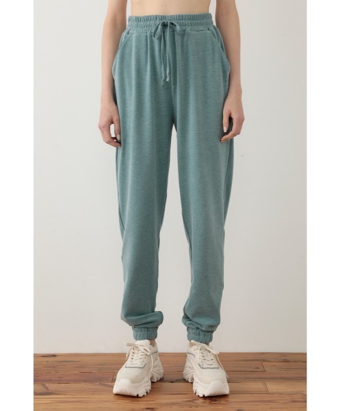 SLY（スライ）の「Sly Skin SOFT SWEAT JOGGER PT ソフト スウェットジョガー パンツ（ルームウェア/パジャマ・レディース・ターコイズブルー/アイボリー・2/1）」の11枚目の写真