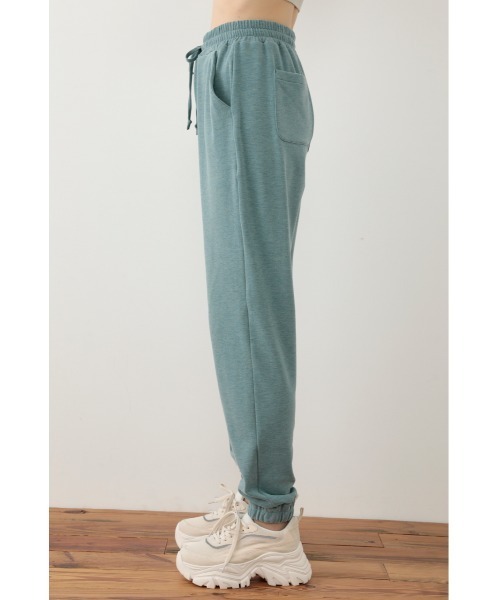 SLY（スライ）の「Sly Skin SOFT SWEAT JOGGER PT ソフト スウェットジョガー パンツ（ルームウェア/パジャマ・レディース・ターコイズブルー/アイボリー・2/1）」の12枚目の写真
