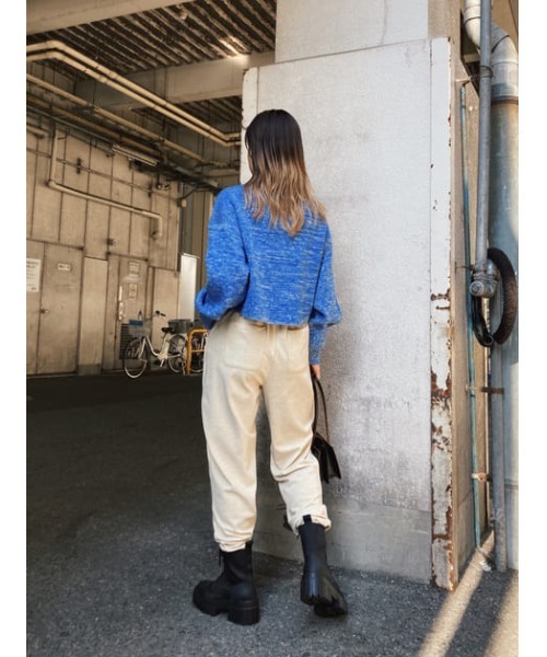 SLY（スライ）の「Sly Skin SOFT SWEAT JOGGER PT ソフト スウェットジョガー パンツ（ルームウェア/パジャマ・レディース・ターコイズブルー/アイボリー・2/1）」の20枚目の写真