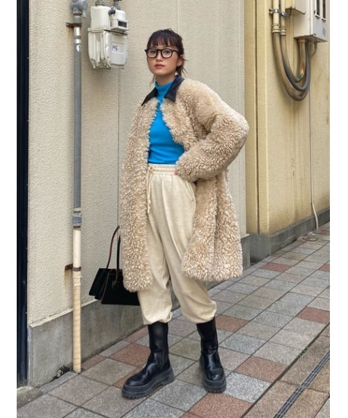 SLY（スライ）の「Sly Skin SOFT SWEAT JOGGER PT ソフト スウェットジョガー パンツ（ルームウェア/パジャマ・レディース・ターコイズブルー/アイボリー・2/1）」の22枚目の写真