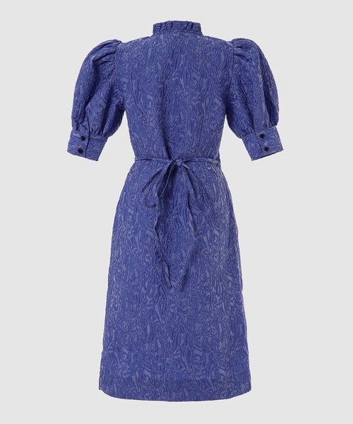 3D Jacquard Wrap Ruffle Dress www.drcarloslanger.com.br