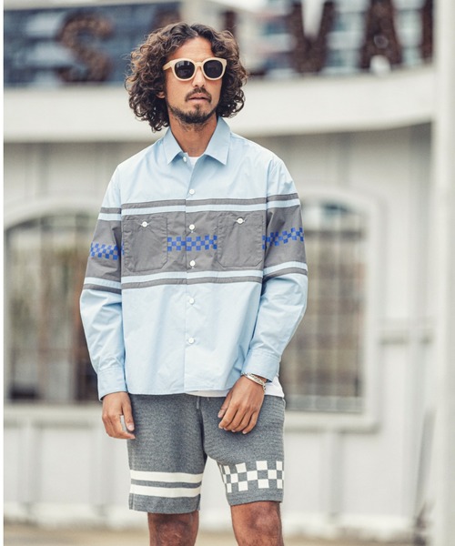 MARBLES(マーブルズ)の「MARBLES (マーブルズ)mp9575-CHECKER BORDER KNIT SHORTS チェックボーダーショーツ(その他パンツ・メンズ・ネイビー/トップグレー・MEDIUM/LARGE/X-LARGE)」の11枚目の写真