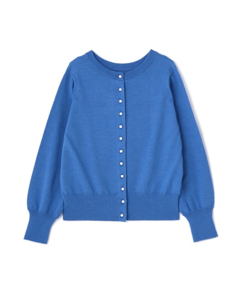 N.（N. Natural Beauty Basic）（エヌエヌナチュラルビューティーベーシック）の「◆パールボタンニットカーディガン（カーディガン/ボレロ・レディース・ネイビー/オフホワイト/グリーン/ブルー・MEDIUM）」の16枚目の写真