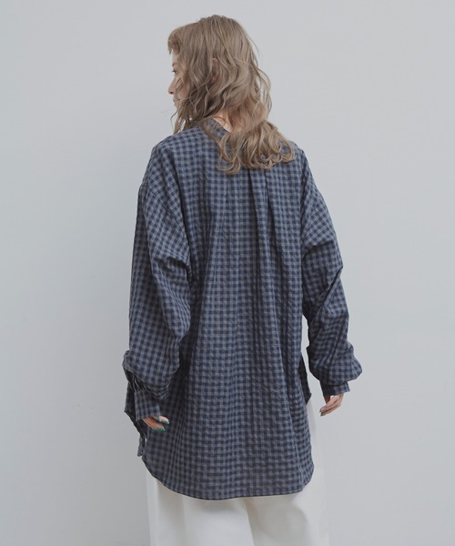 MERLOT（メルロー）の「長袖ブラウス（シャツ/ブラウス・レディース・ネイビー・FREE）」の5枚目の写真