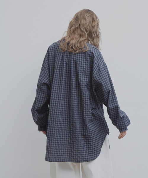 MERLOT（メルロー）の「長袖ブラウス（シャツ/ブラウス・レディース・ネイビー・FREE）」の8枚目の写真