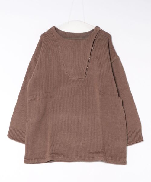 STYLEBLOCK(スタイルブロック)の「バルキーブザム切替チュニック(Tシャツ/カットソー・レディース・ブラック/オフホワイト/ピンク/モカ・M)」の3枚目の写真