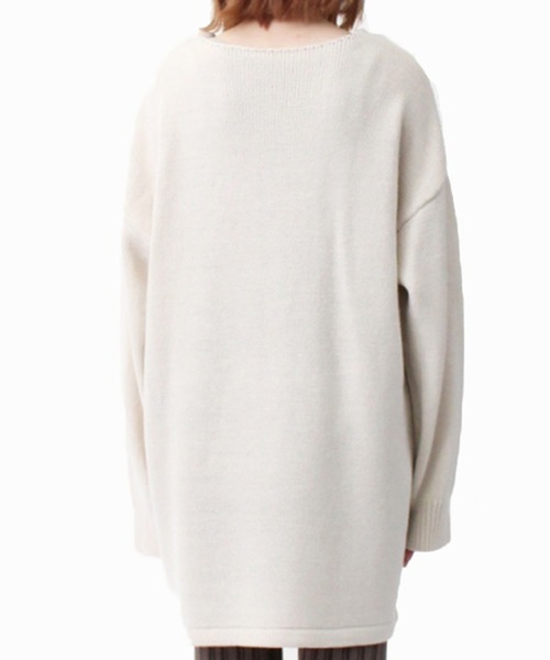 STYLEBLOCK(スタイルブロック)の「バルキーブザム切替チュニック(Tシャツ/カットソー・レディース・ブラック/オフホワイト/ピンク/モカ・M)」の8枚目の写真
