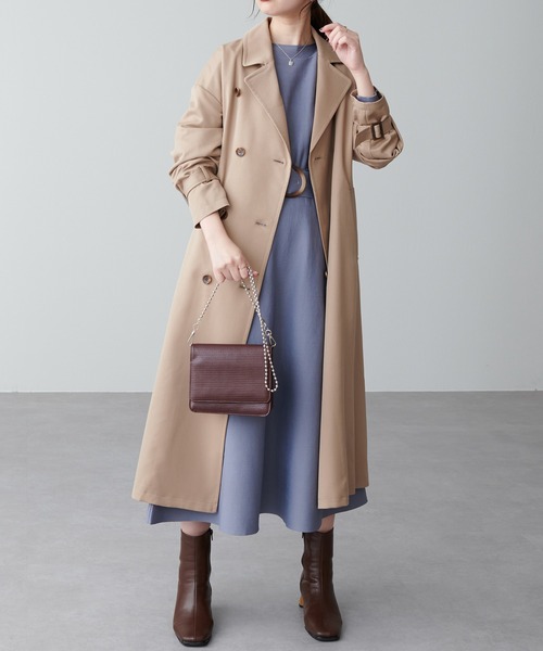 natural couture(ナチュラルクチュール)の「着回し力抜群◎ケープ付きレディトレンチコート(トレンチコート・レディース・ベージュ/ピンク/モカ・FREE)」の13枚目の写真