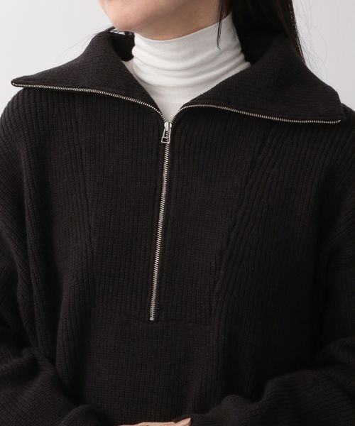 LOWRYS FARM（ローリーズファーム）の「ハイＺＩＰニットプルオーバー　265521（ニット/セーター・レディース・アイボリー/ブラック/グリーン・FREE）」の15枚目の写真