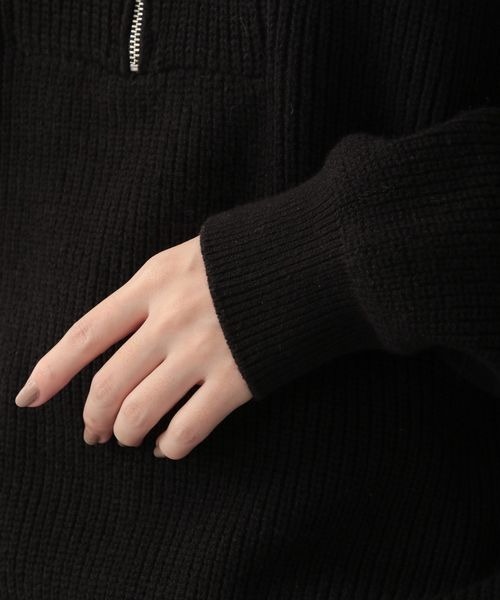 LOWRYS FARM（ローリーズファーム）の「ハイＺＩＰニットプルオーバー　265521（ニット/セーター・レディース・アイボリー/ブラック/グリーン・FREE）」の17枚目の写真