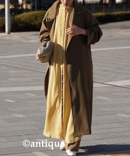 antiqua(アンティカ)の「とろみ生地フレンチスリーブワンピース(ワンピース・レディース・ブラック/イエロー/ホワイト系その他/ピンク系その他・FREE)」の12枚目の写真