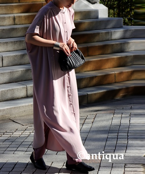 antiqua(アンティカ)の「とろみ生地フレンチスリーブワンピース(ワンピース・レディース・ブラック/イエロー/ホワイト系その他/ピンク系その他・FREE)」の15枚目の写真