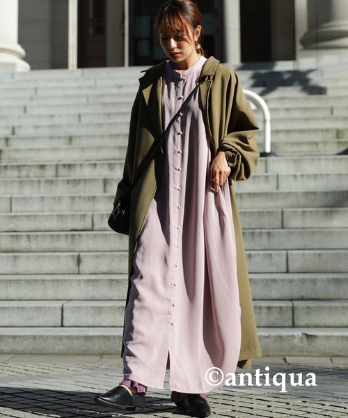 antiqua(アンティカ)の「とろみ生地フレンチスリーブワンピース(ワンピース・レディース・ブラック/イエロー/ホワイト系その他/ピンク系その他・FREE)」の16枚目の写真