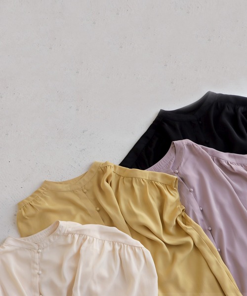 antiqua(アンティカ)の「とろみ生地フレンチスリーブワンピース(ワンピース・レディース・ブラック/イエロー/ホワイト系その他/ピンク系その他・FREE)」の17枚目の写真