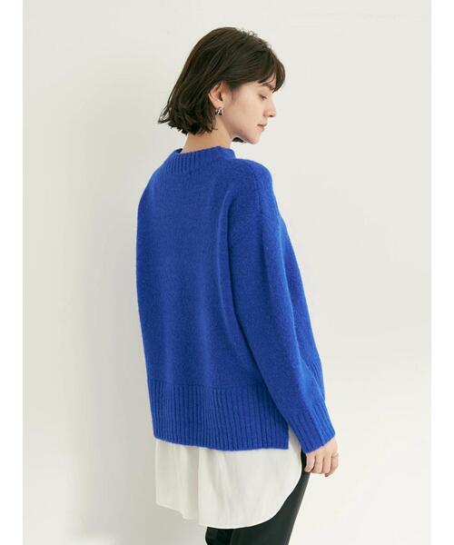 YECCA VECCA（イェッカヴェッカ）の「・シャツレイヤードロングニット2＊（ニット/セーター・レディース・ブルー・FREE）」の6枚目の写真