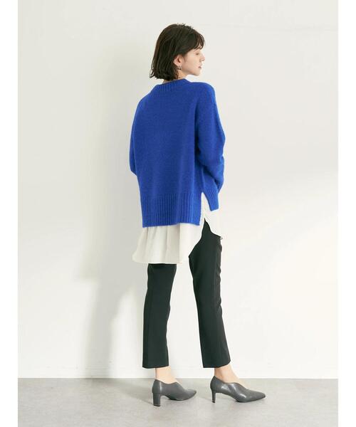 YECCA VECCA（イェッカヴェッカ）の「・シャツレイヤードロングニット2＊（ニット/セーター・レディース・ブルー・FREE）」の14枚目の写真