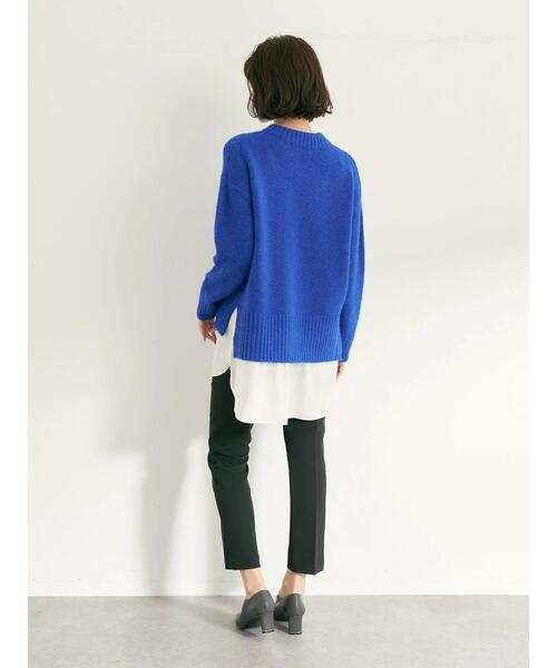 YECCA VECCA（イェッカヴェッカ）の「・シャツレイヤードロングニット2＊（ニット/セーター・レディース・ブルー・FREE）」の15枚目の写真