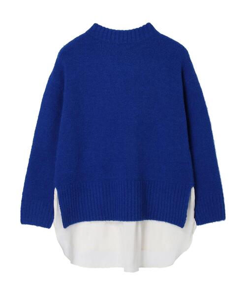 YECCA VECCA（イェッカヴェッカ）の「・シャツレイヤードロングニット2＊（ニット/セーター・レディース・ブルー・FREE）」の17枚目の写真