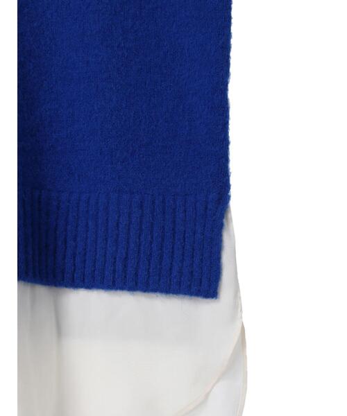 YECCA VECCA（イェッカヴェッカ）の「・シャツレイヤードロングニット2＊（ニット/セーター・レディース・ブルー・FREE）」の22枚目の写真