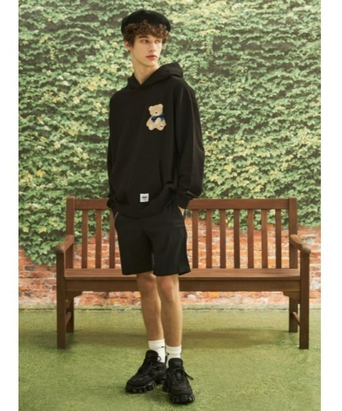 AQO STUDIO SPACE(アコスタジオスペース)の「AQO STUDIO SPACE (アコスタジオスペース)/ ベアワンポイント フーディ AQO OG BEAR HOODIE(パーカー・レディース・ブラック/アイボリー/グレー・1/2)」の22枚目の写真