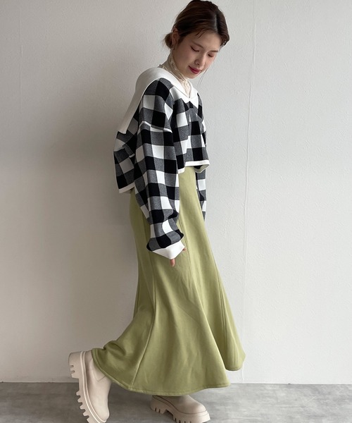 w closet(ダブルクローゼット)の「アウトロックタートルネックプルオーバー(Tシャツ/カットソー・レディース・アイボリー/サックスブルー/グリーン/ミント/ブルー系その他/ブラック・FREE)」の8枚目の写真