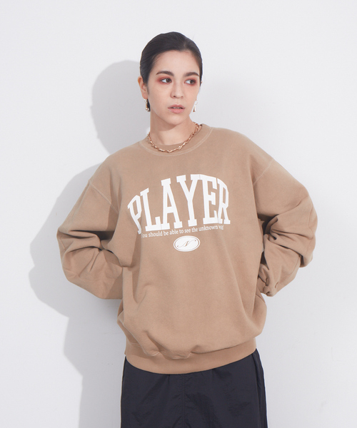 RUSSELL（ラッセル）の「【別注】RUSSELL　PLAYERスウェット（スウェット・レディース・ライトグレー/ベージュ/ネイビー/グリーン・フリー）」の6枚目の写真