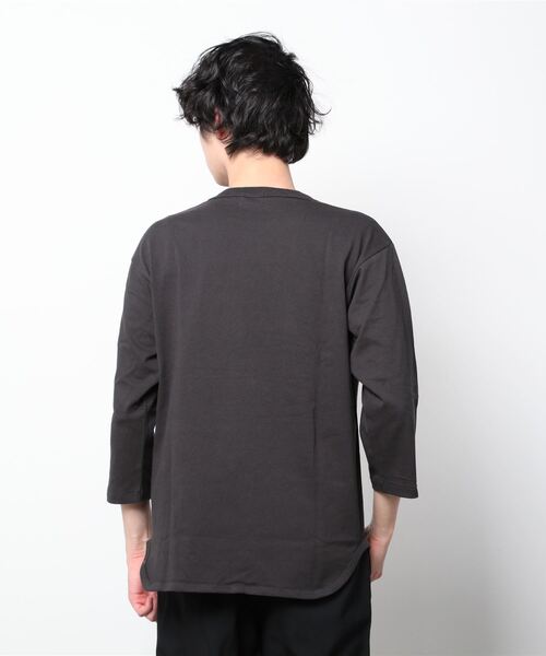 ROTAR(ローター)の「ROQ LOGO BB Tee セットイン ベースボール 七分袖(Tシャツ/カットソー・メンズ・オフホワイト/ヘザーグレー/スミクロ・SMALL/MEDIUM/LARGE/X-LARGE)」の5枚目の写真